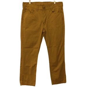 Levi's 514 pants mens 36x30 brown twill slim fit straight leg cotton Strauss